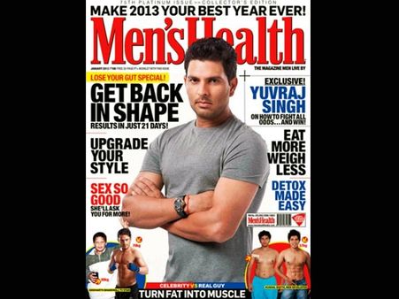 Yuvraj Singh on Men's Health Cover