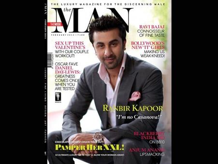 Ranbir Kapoor on The Man Cover