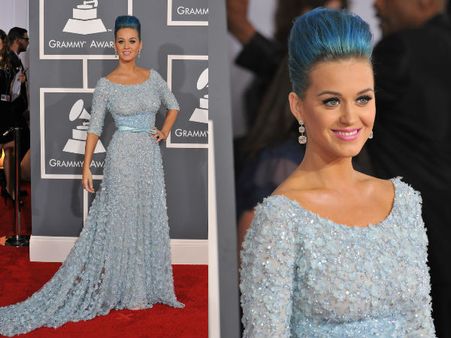 Katy in baby blue gown Katy in baby blue gown