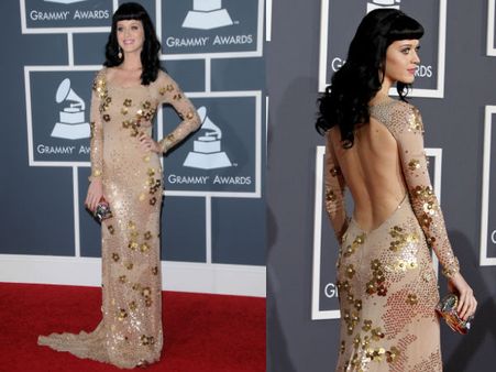 Katy Perry in flesh coloured gown Katy Perry in flesh coloured gown