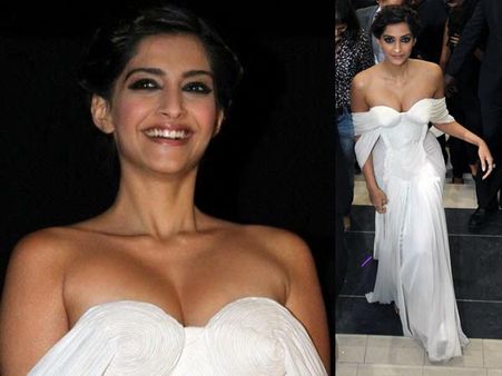 Sonam Kapoor in Off-Shoulder Gown