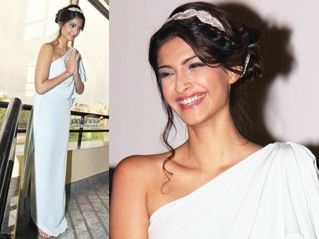 Sonam in One Shoulder Gown