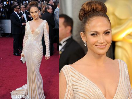 Jennifer Lopez in white gown