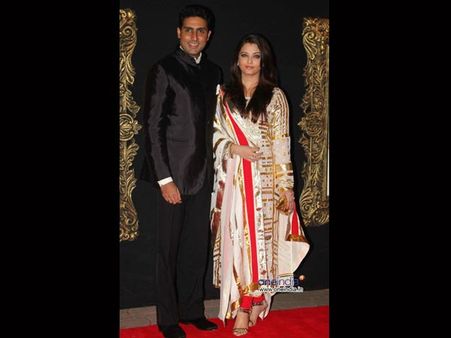 In white gota work suit