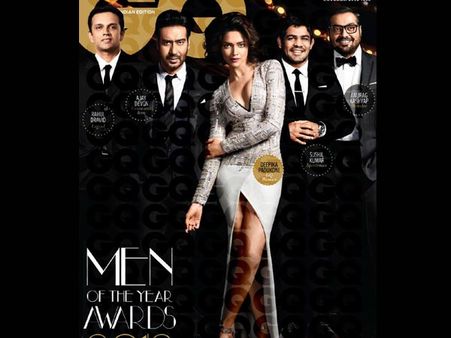 Deepika Padukone: Grey Thigh-High Slit Deepika Padukone: Grey Thigh-High Slit