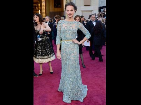 Alicia Vikander: Sheer Blue Gown Alicia Vikander: Sheer Blue Gown