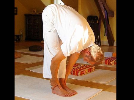  Uttanasana or Standing Forward Bent