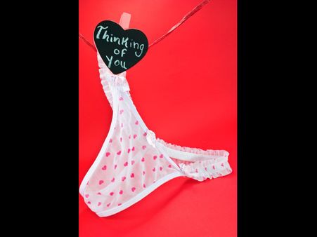 Panties with a note
