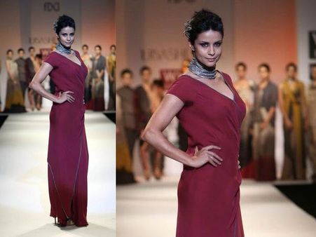 Gul Panag's Maroon Dress