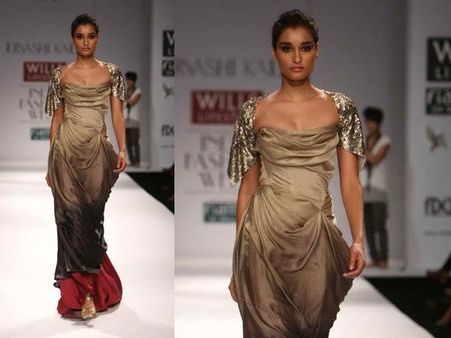 Urvashi Kaur: Strapless Gown With A Shrug
