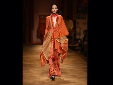 Orange and golden outfit