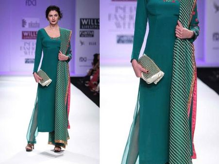 White n Green Embellished Clutch