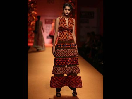 Multi-coloured sheer kurti