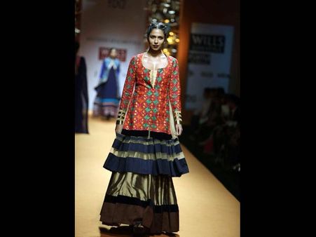 Multi-coloured lehenga