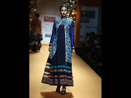 Traditional blue silhouette