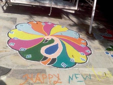 Peacock Rangoli Peacock Rangoli