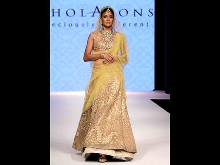 Golden and yellow lehenga