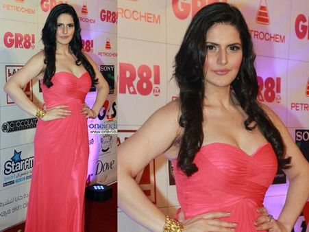 Zarine Khan In Strapless Gown