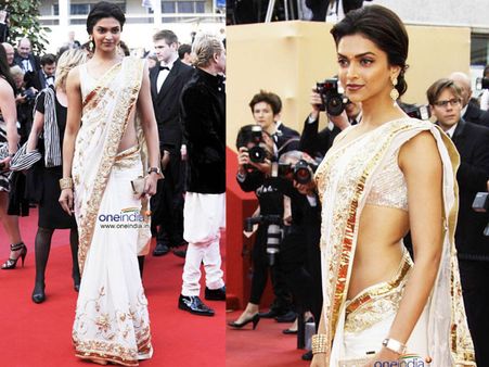 Deepika Paukone In White Saree