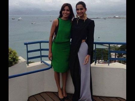 Sonam In Black Huemn Dress