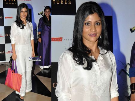 Konkona In White Pyjamas Konkona In White Pyjamas