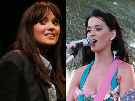 Zooey Deschanel and Katy Perry