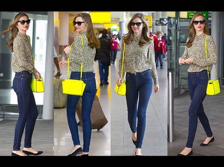 Skinny jeans with leopard print shirt