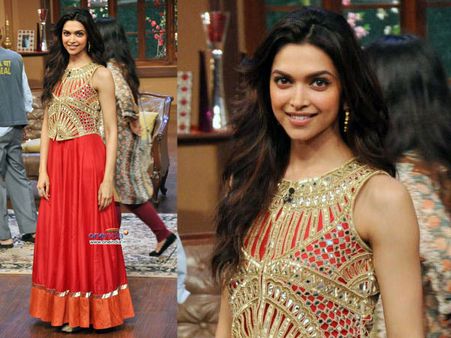 Deepika In Red Anarkali