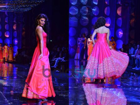 Back-view Of Pink Fusion Gown