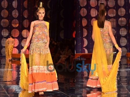 Yellow Frilled Lehenga