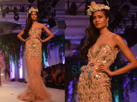 Sequined Frill Gowns