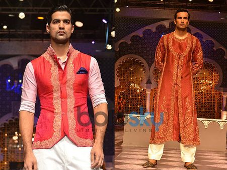 Red Sleeveless Jacket n Loose Brown Kurta Red Sleeveless Jacket n Loose Brown Kurta