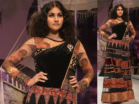Black Lace Designer Lehenga