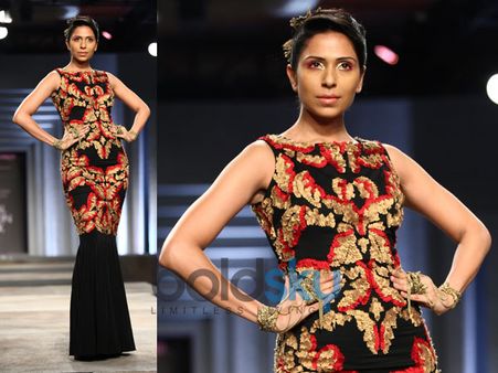 Black n Red Mermaid Gown