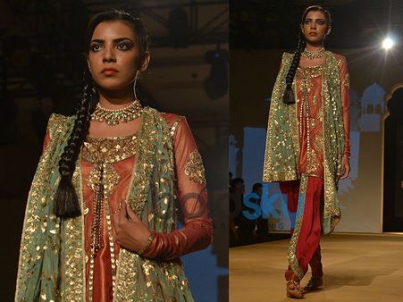 Orange n Sea Green Patiala