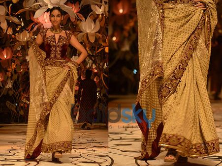 Textured Golden Saree Textured Golden Saree