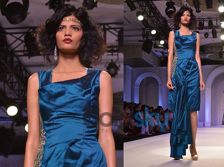 Cobalt Blue Pleated Dress