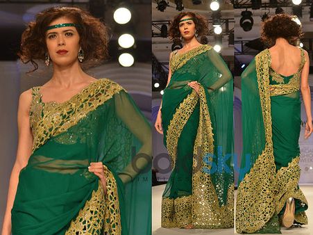 Leaf Green Saree