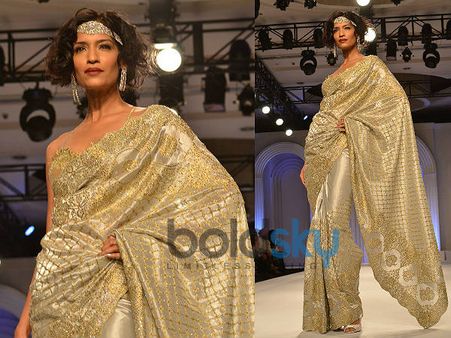 Metallic White Saree