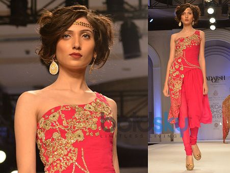 Pink Single Shoulder Kurta