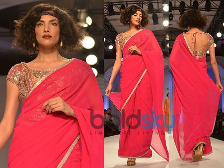 Pink Chiffon Saree