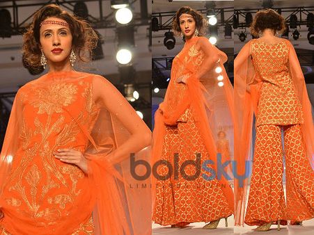 Orange Floral Sharara