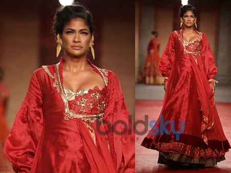 Red Silk Anarkali Gown