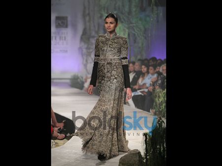 Black and Charcoal Grey Gown