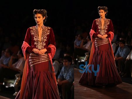 Brick Red Mermaid Gown