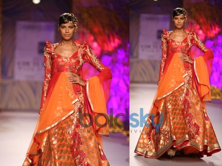 Orange n Red Gown