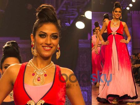 Diamond n Ruby Loop Necklace