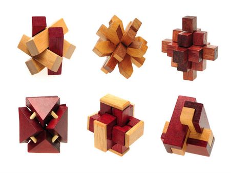 Wooden Puzzle Ornaments