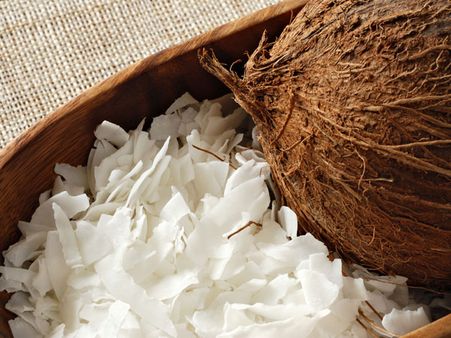 Avocado and grated coconut