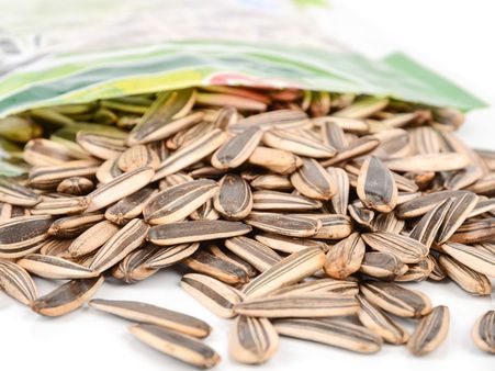 Avocado and ground sunflower seeds